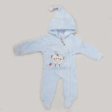 Newborn Unisex Full Sleeves Romper - Sky Blue, Kids, NB Boys Rompers, Chase Value, Chase Value