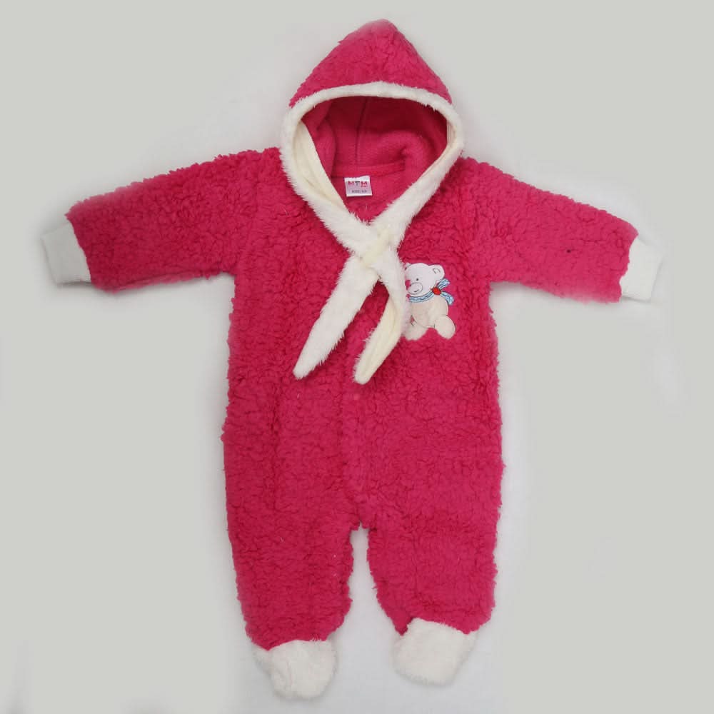 Newborn Unisex Full Sleeves Romper - Dark Pink, Kids, NB Boys Rompers, Chase Value, Chase Value