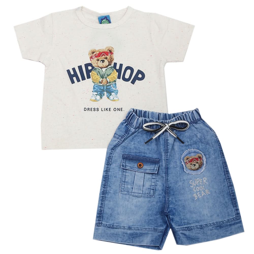 Newborn Boys Half Sleeves Suit - White, Kids, Boys Sets And Suits, Chase Value, Chase Value