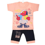 Boys Short Half Sleeves Suit - Peach, Kids, Boys Sets And Suits, Chase Value, Chase Value