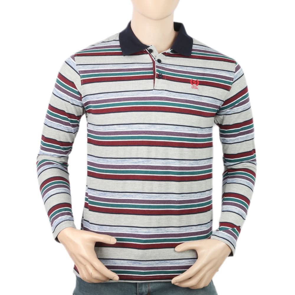 Men's Yarn Dyed Full Sleeves Polo T-Shirt - Multi, Men, T-Shirts And Polos, Chase Value, Chase Value