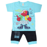 Boys Short Half Sleeves Suit - Blue, Kids, Boys Sets And Suits, Chase Value, Chase Value