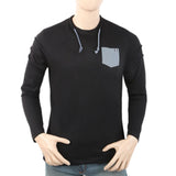 Men's Full Sleeves T-Shirt - Black, Men, T-Shirts And Polos, Chase Value, Chase Value