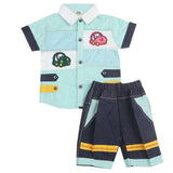 Newborn Boys Half Sleeves Suit - Cyan, Kids, Boys Sets And Suits, Chase Value, Chase Value