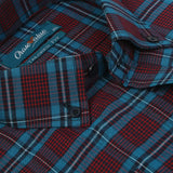 Men's Formal Check Shirt - Maroon, Men's Shirts, Chase Value, Chase Value