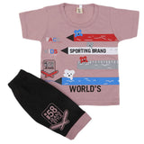 Boys Short Half Sleeves Suit - Light Purple, Kids, Boys Sets And Suits, Chase Value, Chase Value