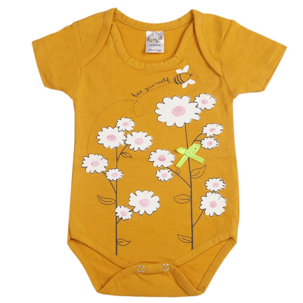 Newborn Girls Romper - Mustard, Kids, Newborn Girls Rompers, Chase Value, Chase Value