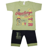 Boys Short Half Sleeves Suit - Green, Kids, Boys Sets And Suits, Chase Value, Chase Value