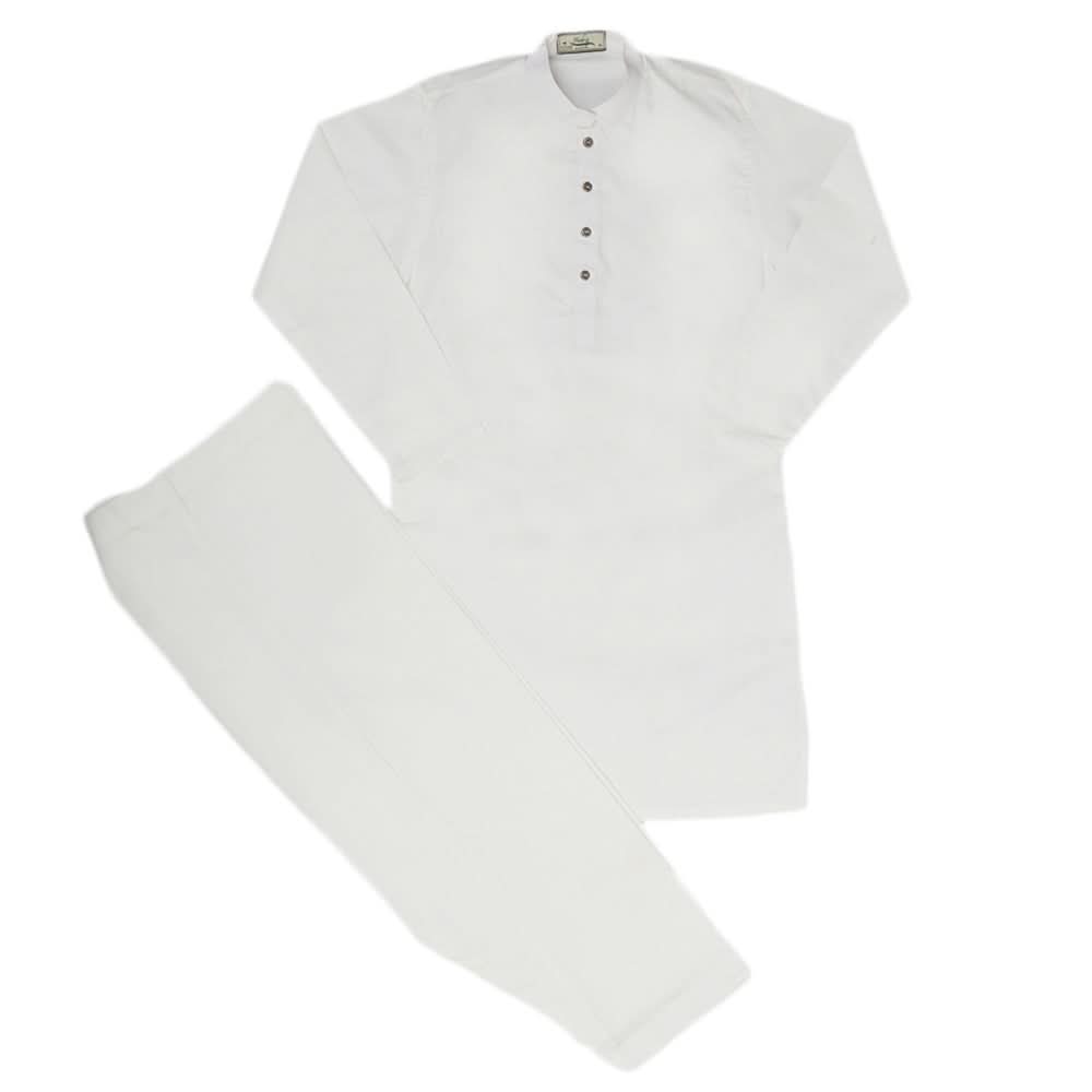 Boys Kurta Shalwar M.SJ-8076 - White, Kids, Boys Shalwar Kameez, Chase Value, Chase Value
