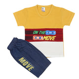 Boys Half Sleeves Short Suit 1201 - Mustard, Kids, Boys Sets And Suits, Chase Value, Chase Value