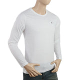 Men's Full Sleeves Logo T-Shirt - White, Men, T-Shirts And Polos, Chase Value, Chase Value