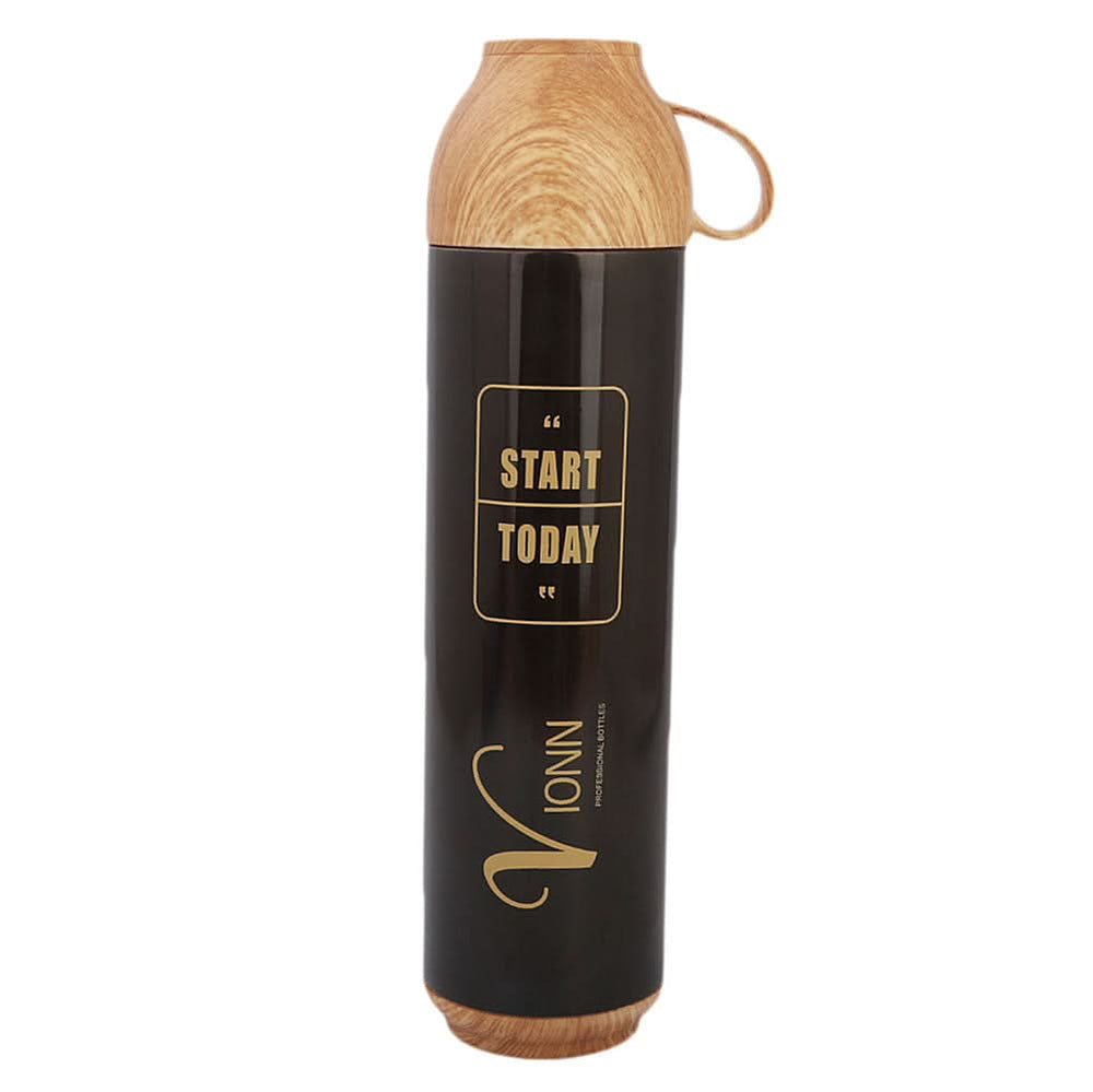 Water Bottle With Cup 500 ML - Black, Home & Lifestyle, Glassware & Drinkware, Chase Value, Chase Value