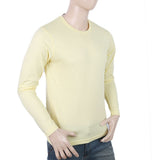 Men's Full Sleeves Logo T-Shirt - Lemon, Men, T-Shirts And Polos, Chase Value, Chase Value