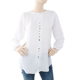 Women's Western Top With Front Button - White, Women, T-Shirts And Tops, Chase Value, Chase Value