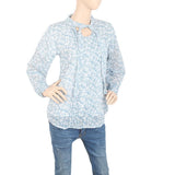Women's Western Top With Front Pleats - Blue, Women, T-Shirts And Tops, Chase Value, Chase Value