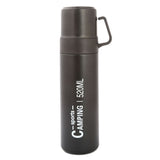 Thermic Bottle With 2 Cups 811-6 - Black, Home & Lifestyle, Glassware & Drinkware, Chase Value, Chase Value