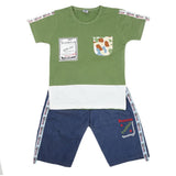 Boys Half Sleeves Short Suit 20-22 1184 - Green, Kids, Boys Sets And Suits, Chase Value, Chase Value