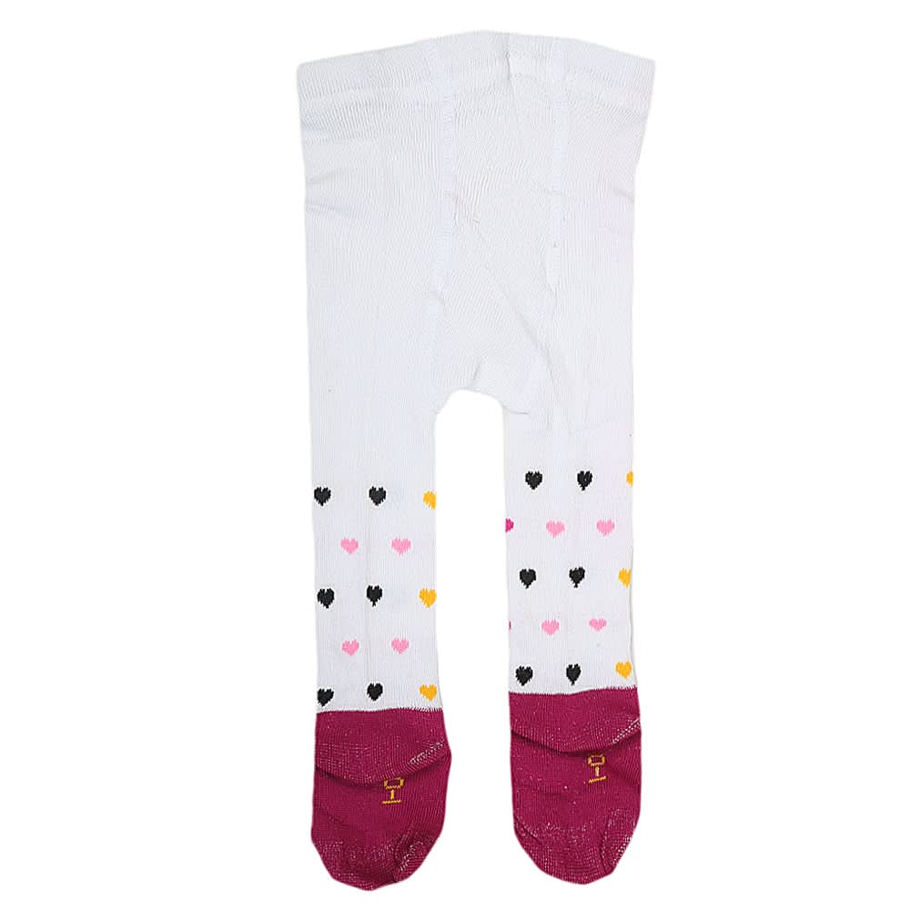 Newborn Girls Printed Leggings - White, Kids, NB Boys Shorts And Pants, Kids, NB Girls Shorts Skirts And Pants, Chase Value, Chase Value