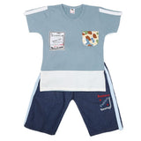 Boys Half Sleeves Short Suit - Steel Grey, Kids, Boys Sets And Suits, Chase Value, Chase Value