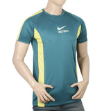 Men's Half Sleeves Round Neck T-Shirt - Steel Green, Men, T-Shirts And Polos, Chase Value, Chase Value
