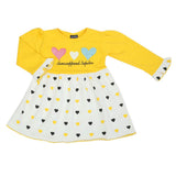 Girls Full Sleeves Frock - Yellow, Girls Frocks, Chase Value, Chase Value
