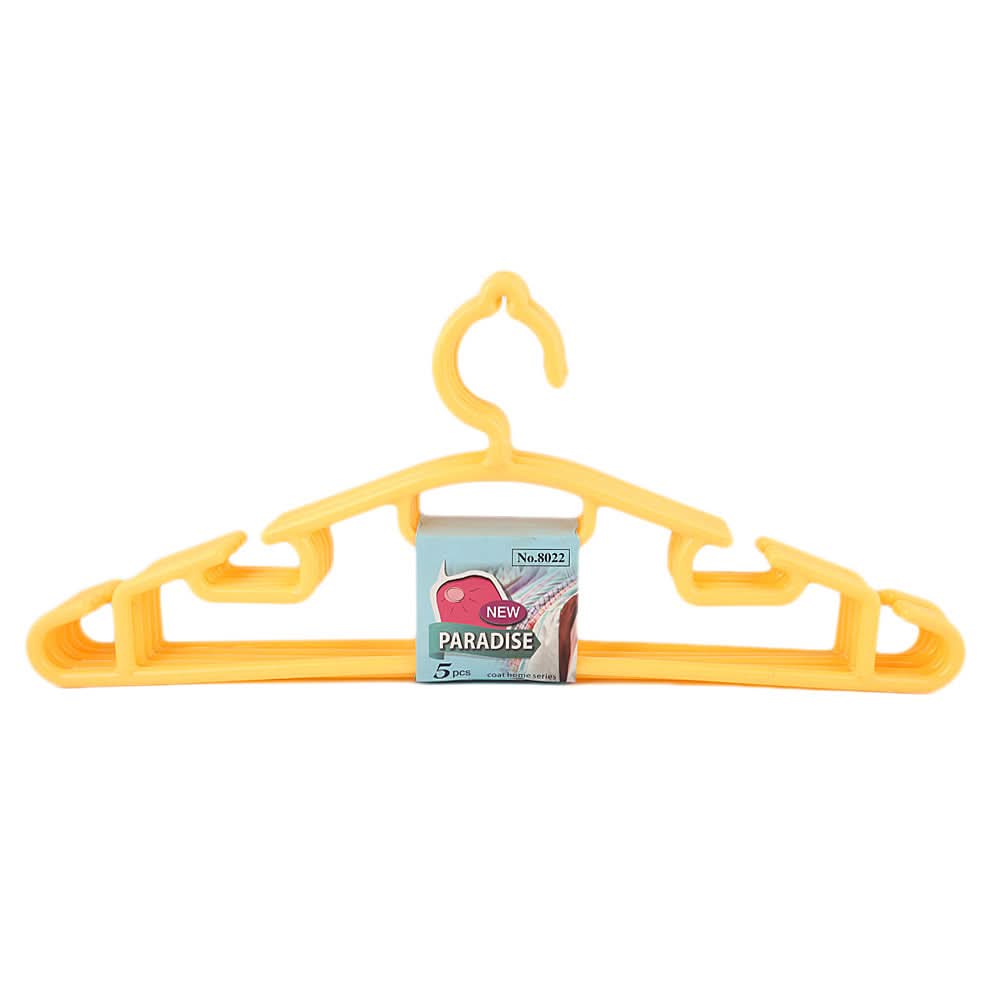 Cloth Hanger 5 Pcs - Yellow, Home & Lifestyle, Accessories, Chase Value, Chase Value