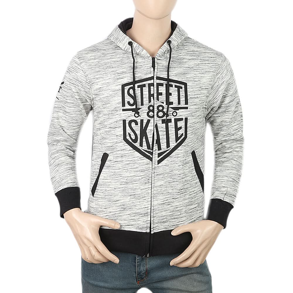 Men's Fleece Zip Jacket - Black & White, Men, Jackets and Hoodies, Chase Value, Chase Value