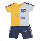 Boys Half Sleeves Short Suit 1189 - Mustard, Kids, Boys Sets And Suits, Chase Value, Chase Value