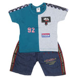 Boys Half Sleeves Short Suit 1189 - Sea Green, Kids, Boys Sets And Suits, Chase Value, Chase Value