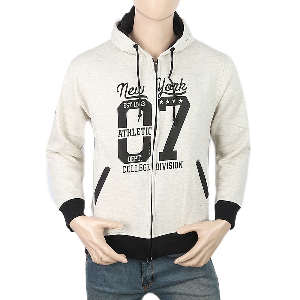 Men's Fleece Jacket - Off White, Men, Jackets and Hoodies, Chase Value, Chase Value