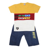 Boys Half Sleeves Short Suit - Mustard, Kids, Boys Sets And Suits, Chase Value, Chase Value
