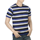 Men's Half Sleeves Yarn Dyed T-Shirt - Royal Blue, Men, T-Shirts And Polos, Chase Value, Chase Value
