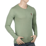 Men's Full Sleeves T-Shirt - Light Green, Men, T-Shirts And Polos, Chase Value, Chase Value