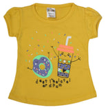 Newborn Girls Half Sleeves T-Shirt - Yellow, Kids, New Born Girls T-Shirts, Chase Value, Chase Value