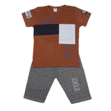 boys half sleeves short Suit 20-22 1223 - brown, Kids, Boys Sets And Suits, Chase Value, Chase Value