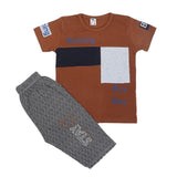 boys half sleeves short Suit 20-22 1223 - brown, Kids, Boys Sets And Suits, Chase Value, Chase Value