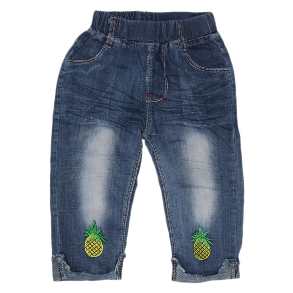 Girls Denim Capri - Blue, Kids, Pants And Capri, Chase Value, Chase Value