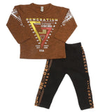 Boys Pajama Suit - Brown, Kids, Boys Sets And Suits, Chase Value, Chase Value