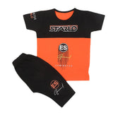 Boys Half Sleeves Short Suit 32882 - Orange, Kids, Boys Sets And Suits, Chase Value, Chase Value