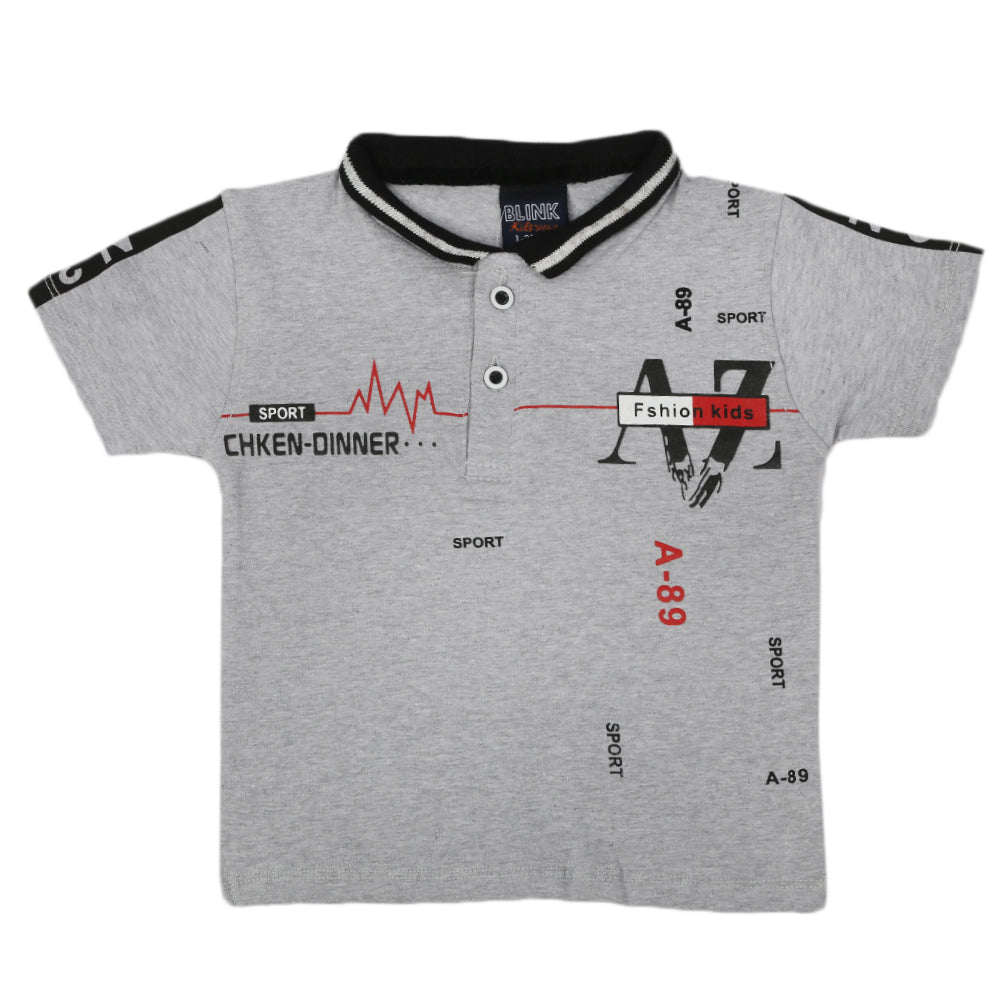 Boys Half Sleeves T-Shirt - Grey, Boys T-Shirts, Chase Value, Chase Value