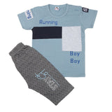 Boys Half Sleeves Short Suit 20-22 1223 - Steel Grey, Kids, Boys Sets And Suits, Chase Value, Chase Value