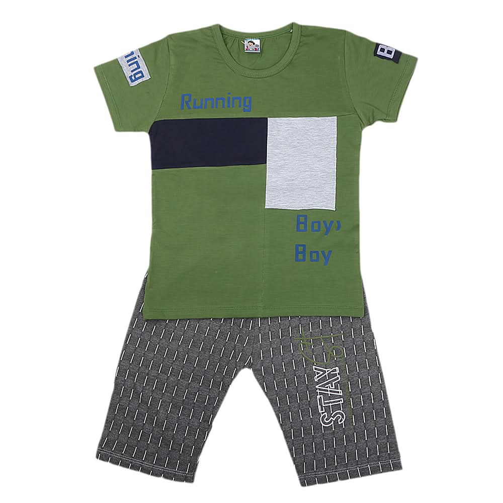 boys half sleeves short Suit - Green, Kids, Boys Sets And Suits, Chase Value, Chase Value