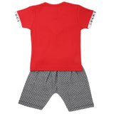 Boys Half Sleeves 2 Piece Suit - Red, Kids, Boys Sets And Suits, Chase Value, Chase Value