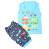 Boys Half Sleeves Sando Suit - Sky Blue, Kids, Boys Sets And Suits, Chase Value, Chase Value