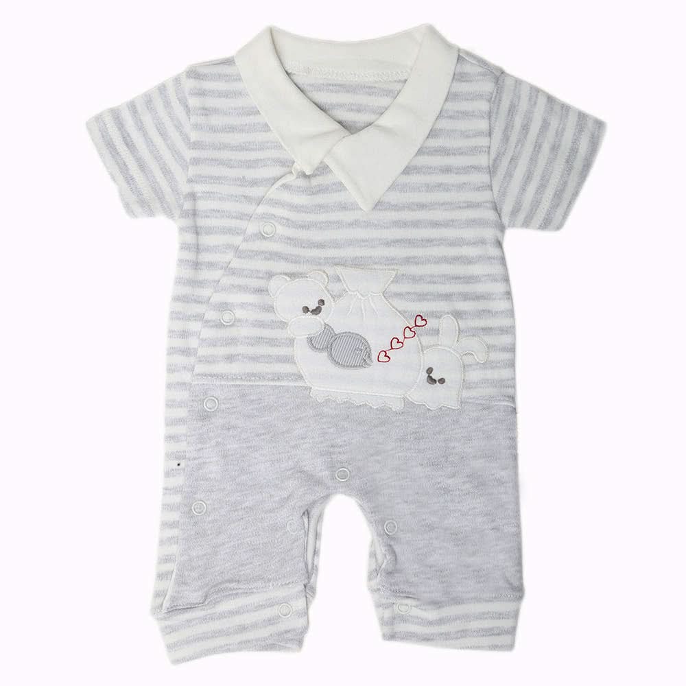 Newborn Boys Turkish Romper - Grey, Kids, Newborn Boys Rompers, Chase Value, Chase Value