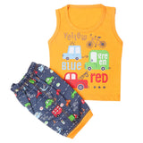 Boys Half Sleeves Sando Suit - Orange, Kids, Boys Sets And Suits, Chase Value, Chase Value