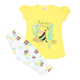 Girls Half Sleeves Suits - Yellow, Kids, Girls Sets And Suits, Chase Value, Chase Value