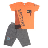 Boys Half Sleeves 2 Piece Suit - Orange, Kids, Boys Sets And Suits, Chase Value, Chase Value