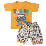 Boys Half Sleeves Short Suit - Mustard, Kids, Boys Sets And Suits, Chase Value, Chase Value