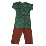 Girls Printed Shalwar Suit - Green, Kids, Girls Sets And Suits, Chase Value, Chase Value